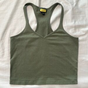 army green crop top